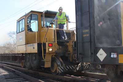 CSX rail worker on